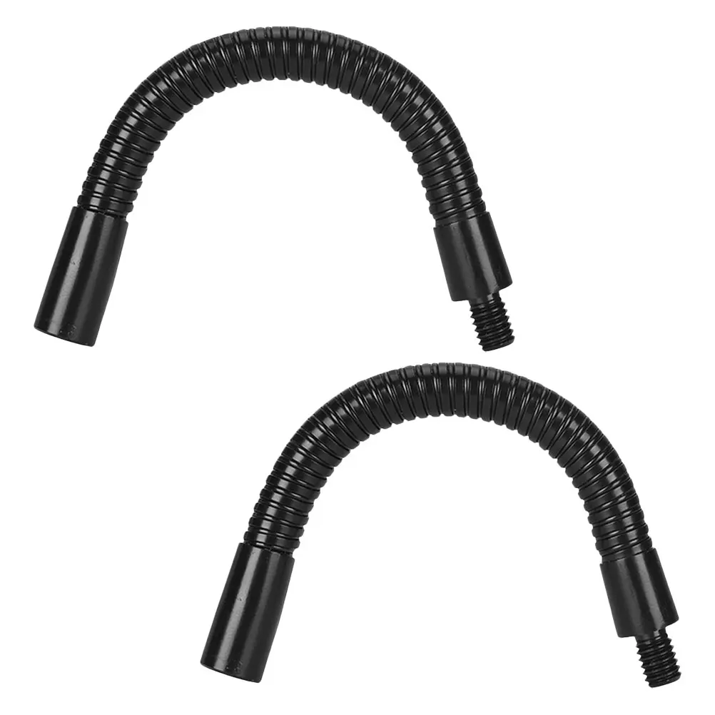

2pcs Microphone Gooseneck Extension Black Metal Flexible Arm Adjustable Mic Tubes Microphone Stand Tube Stage Recording