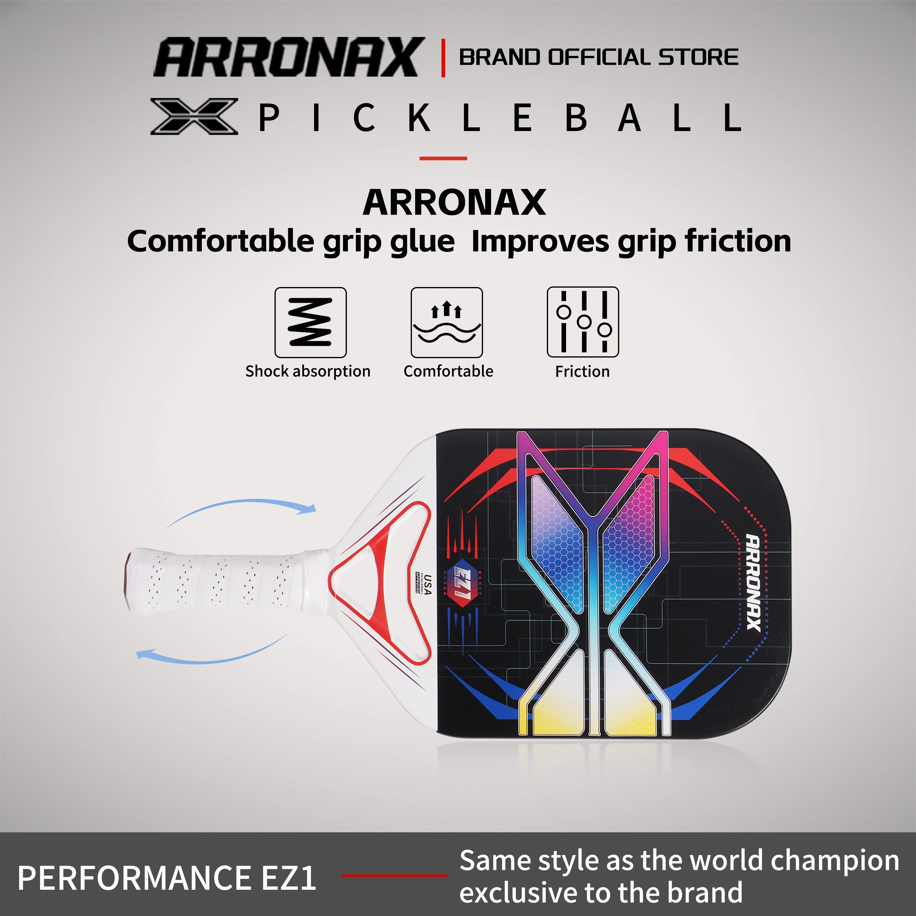 ARRONAX Pickleball Paddle Carbon Fiber Professional USA Pickleball Approved 13MM Pickle Ball Racket with Case / Bag / Cover