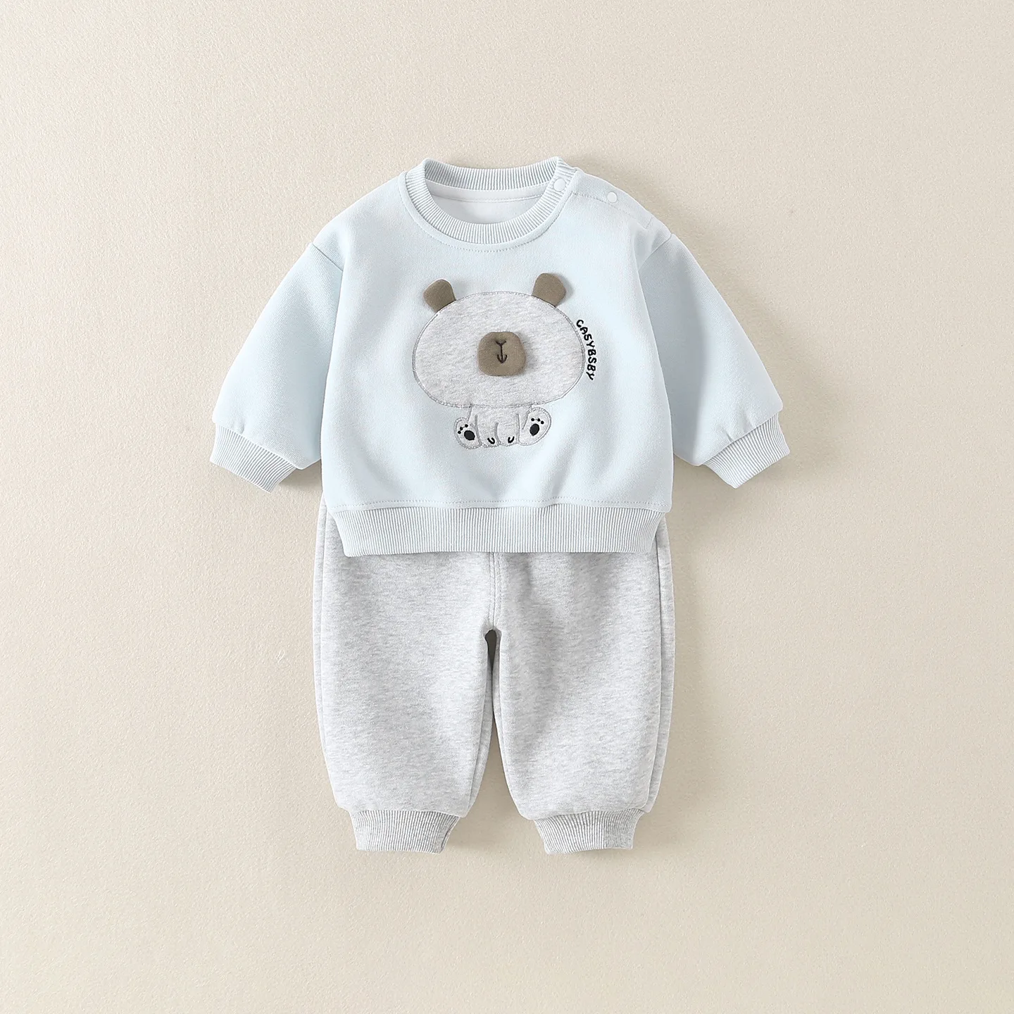 Bellbell Autumn Infant Babys Boys 2Pcs Set Kids Boys Dog Patched Sweatshirts Suits Loose Elastic Waist Toddler Boys Pant Outfits