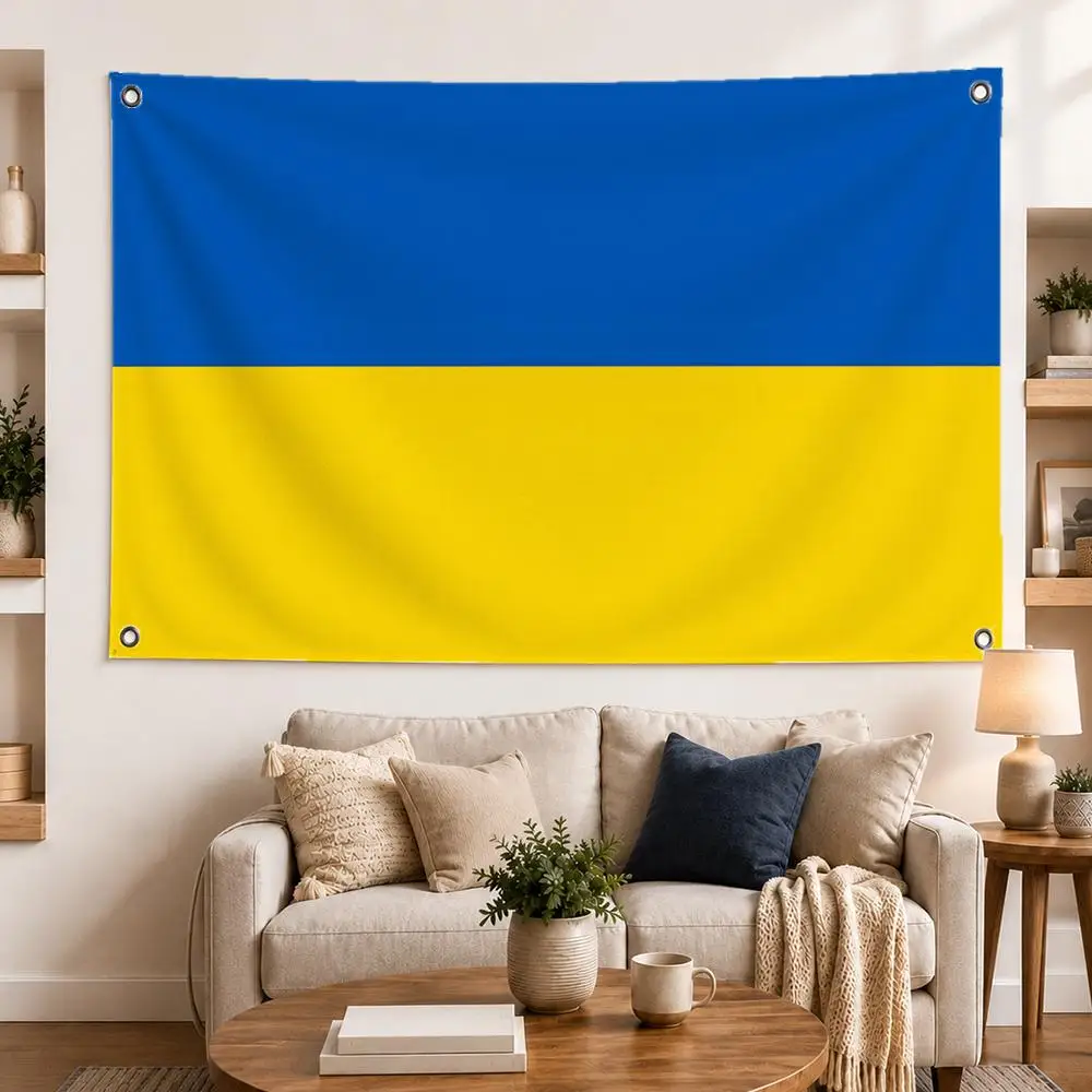 Ukraine Flags Large Wall Hanging Tapestry Banner Room Decor Print for Bedroom Living Room Outdoor