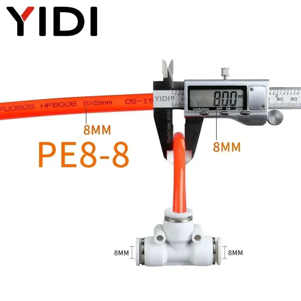 5 pz 4 MILLIMETRI 6 MILLIMETRI 8 MILLIMETRI Pneumatico Aria A Sgancio Rapido Push in Connettore Tubo di Raccordo Tee Uguale Riduzione Tubo Tubo Connettori 10 MILLIMETRI 12 MILLIMETRI