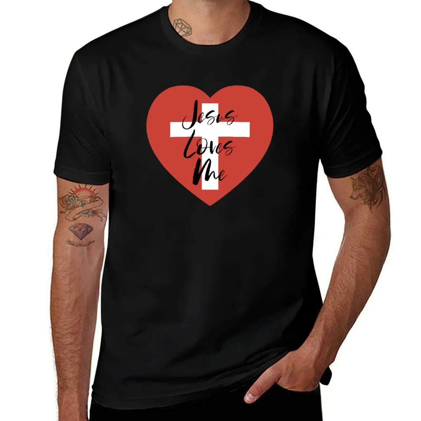 

Jesus Loves Me T-Shirt t shirts for man cotton soft essential t shirt t shirts for man slim fit T-Shirt