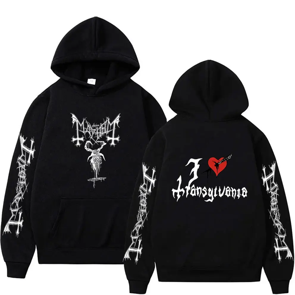 

Hot Rock Band Mayhem Graphic Hoodie Men Women Death Black Metal Style Sweatshirt Men's Gothic Punk Oversized Hoodies Streetwear