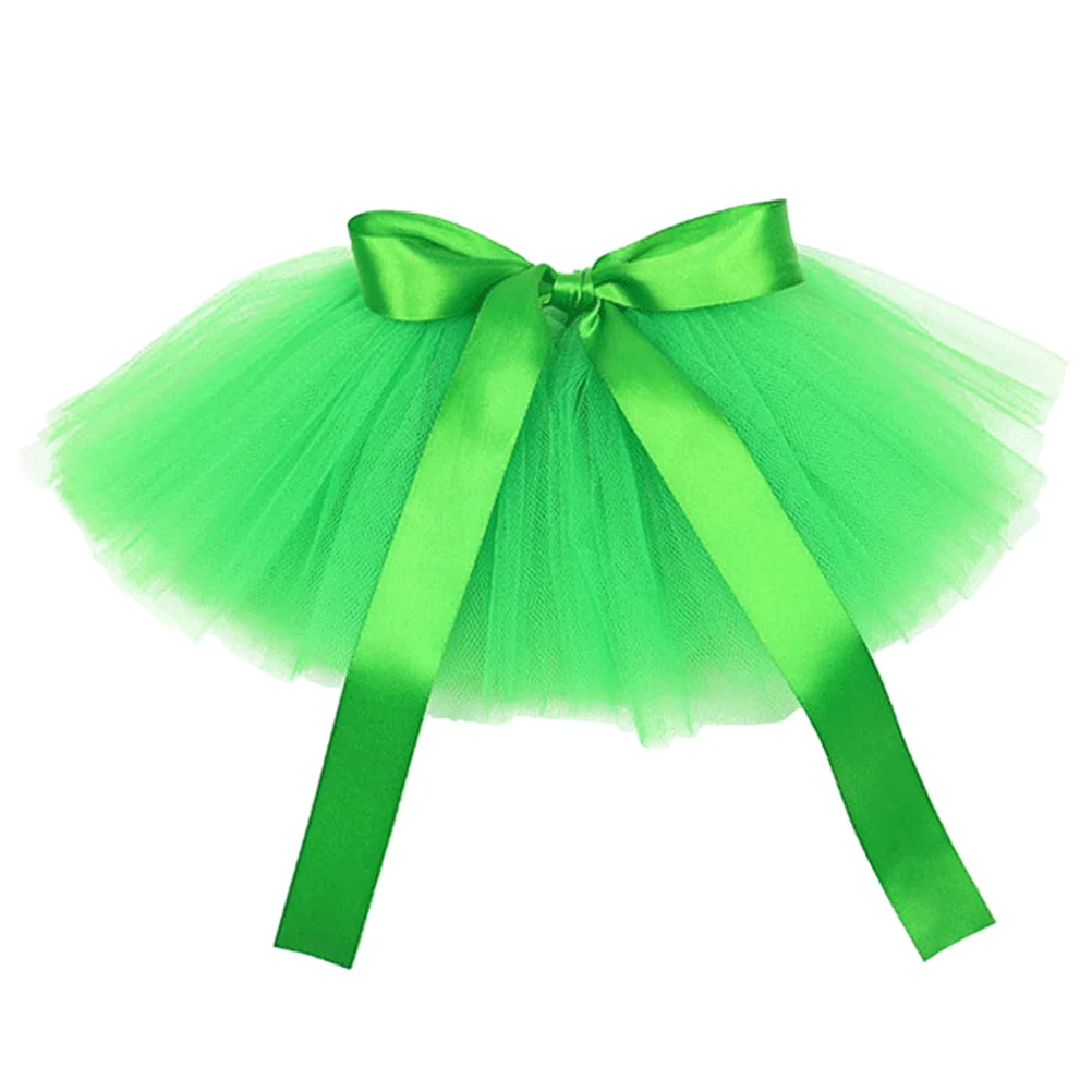 Pet Mesh Dress St Patricks Day Party Dog Sweater Girl Puppy Clothes Tutu Skirt Costume Apparel