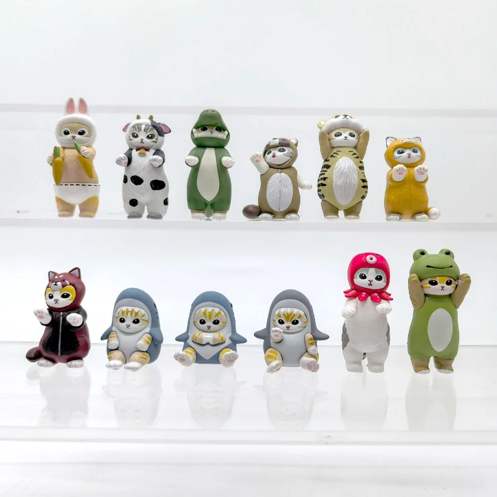 Mofusand Mini Blind Box Hai-Katze Figur Niedliches Tierkostüm Spielzeug Schreibtisch-Deko Sammlerstück Überraschungs-Geburtstagsgeschenk – Detail 6