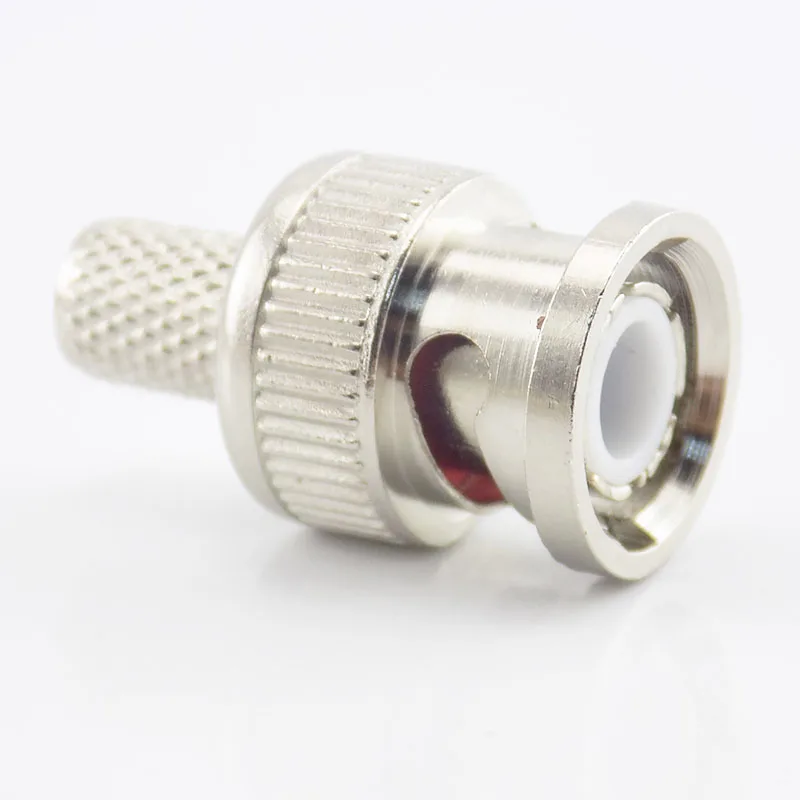 10Pcs/Lot 3 In 1 BNC Male Rg59 Plug Crimp Connectors Coupler Connector To Coax Cable for CCTV Camera System Accessories C6