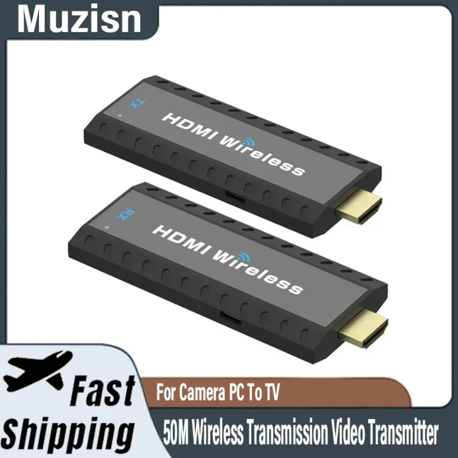 

50 м беспроводной передатчик и приемник видео, HDMI-совместимый адаптер дисплея, кабель, зеркало для камеры, ПК к телевизору