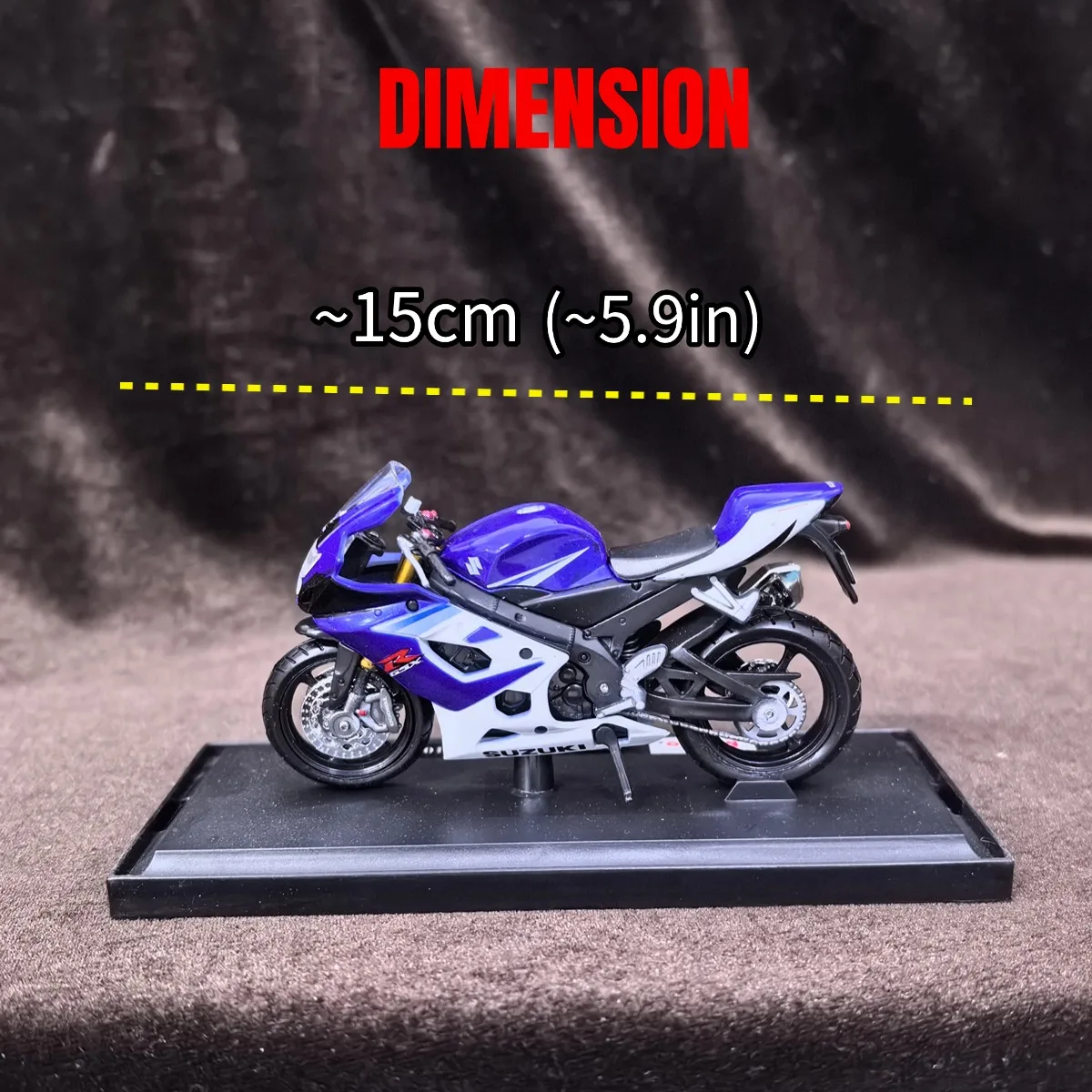Modèle de Moto Suzuki GSX-R 1000, échelle 1:18, réplique de Mini véhicule de voiture de Moto, figurine Miniature, jouet cadeau de noël pour enfant