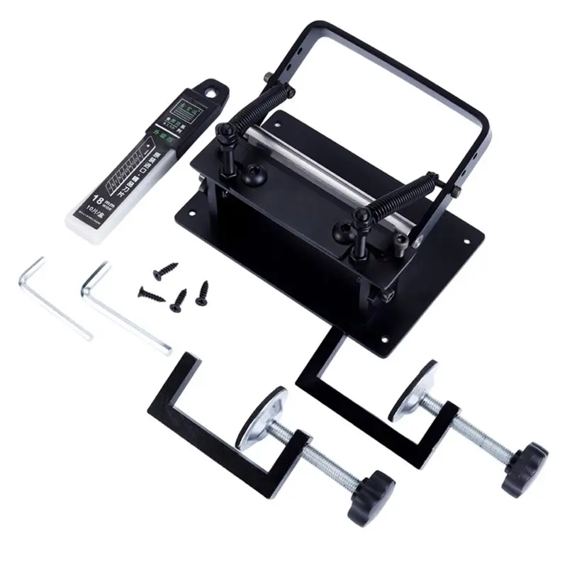 

ABJN-Leather Skiver Machine, Manual Skiving For Leathercraft With G-Clip 10 X Blade, DIY Leather Thinning Tool