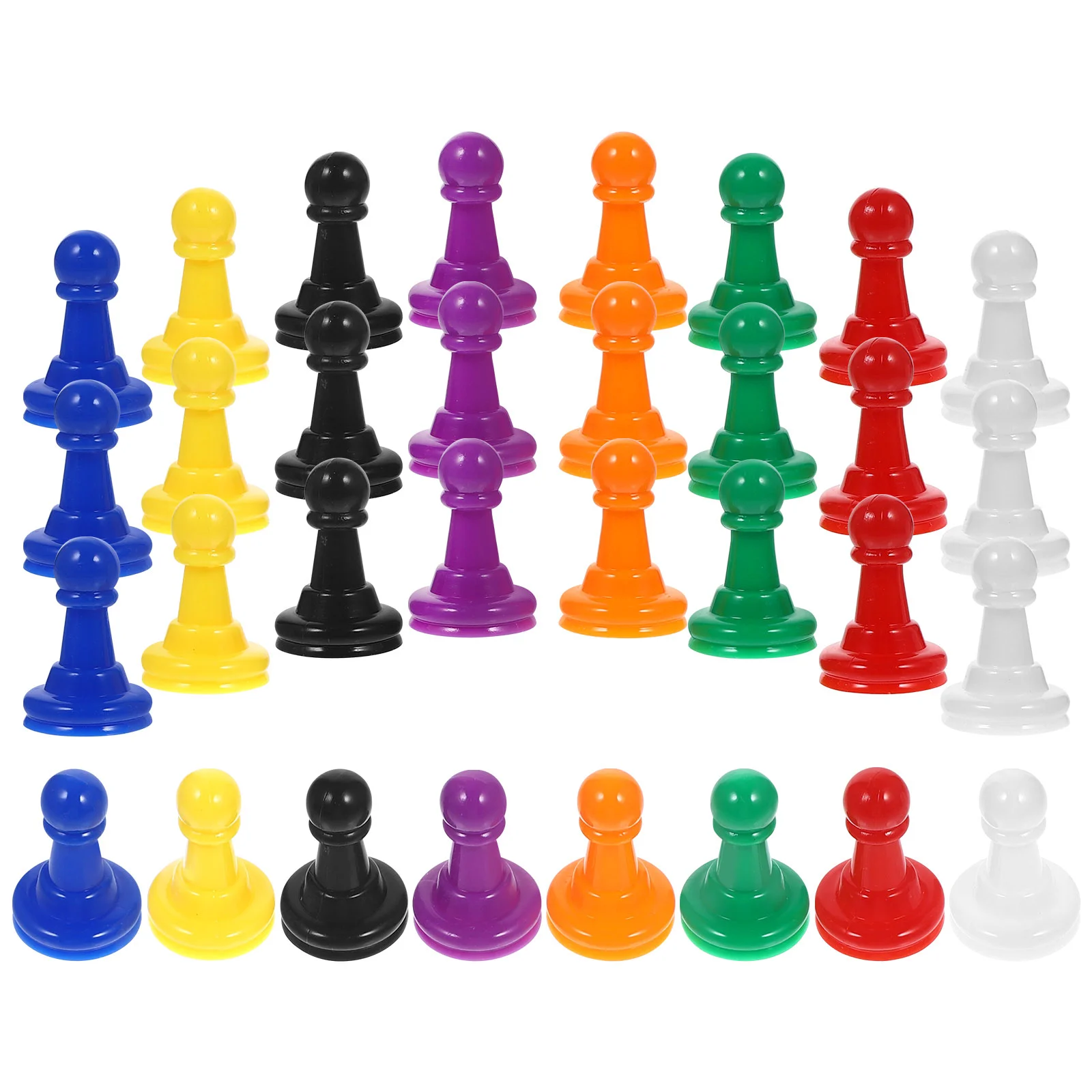 32 Pcs Board Game Pieces Party Accessories Games Chess Multicolor Educational Plastic Pawn for