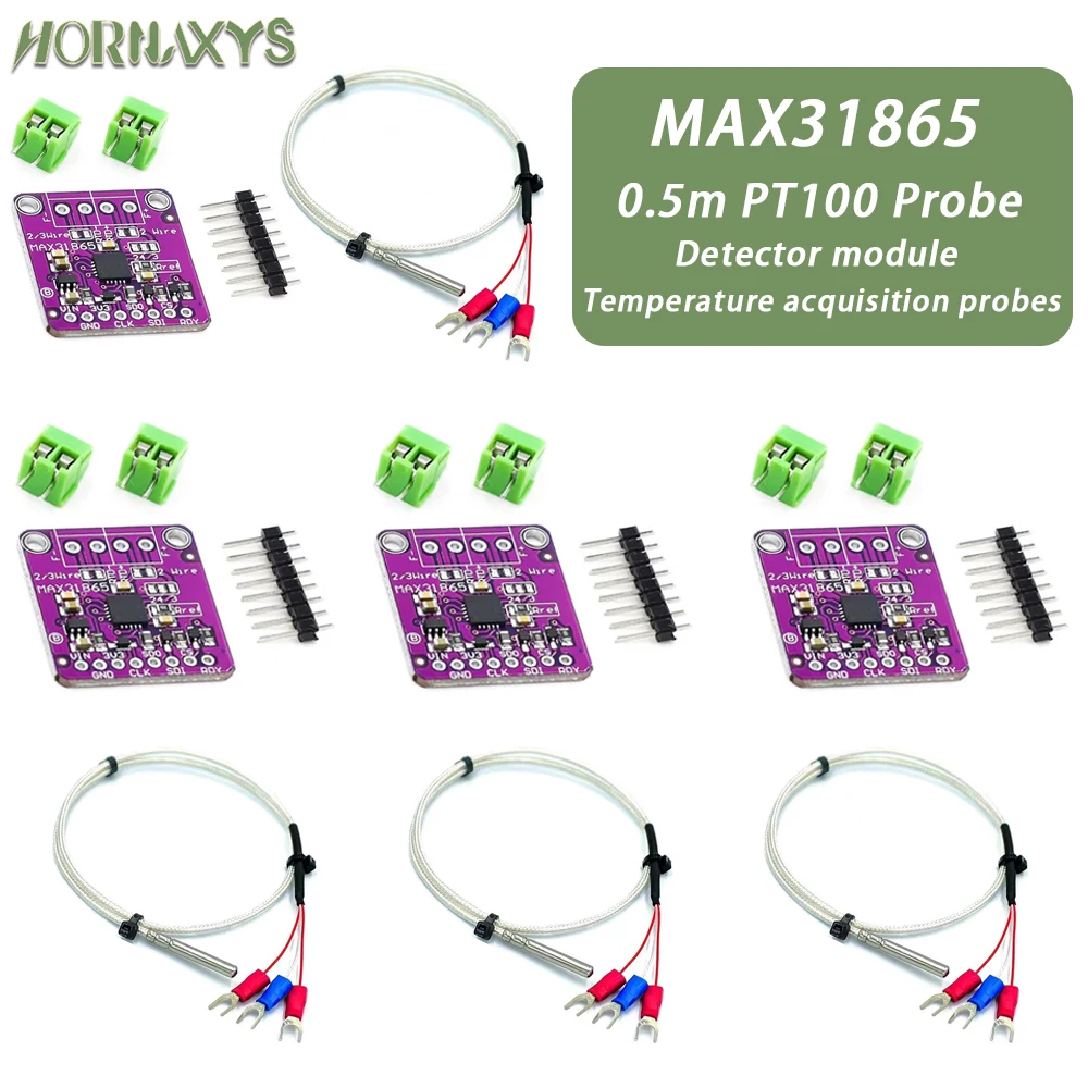 

MAX31865 PT100 to PT1000 RTD-to-Digital Converter Board Temperature Thermocouple Sensor Amplifier Module 3.3V/5V For Arduino
