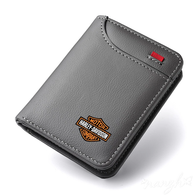 Mini Credit Card Purse Portable Small Wallet Car Emblem Soft Leather Bag For Harley Davidson Electra Glide Ultra Classic 1250 - view 4