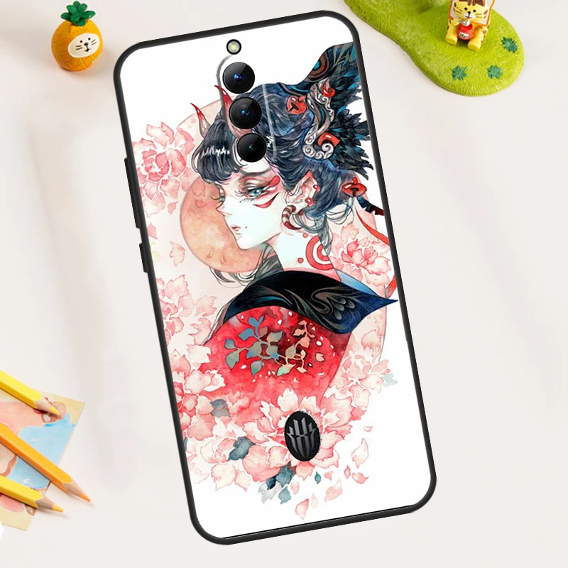 Japanese Style Anime Fox Case For ZTE Nubia Red Magic 8S Pro 9 Pro Plus RedMagic 8 Pro 7 7S 6 6S Pro 5S 5G 6R Cover - view 4