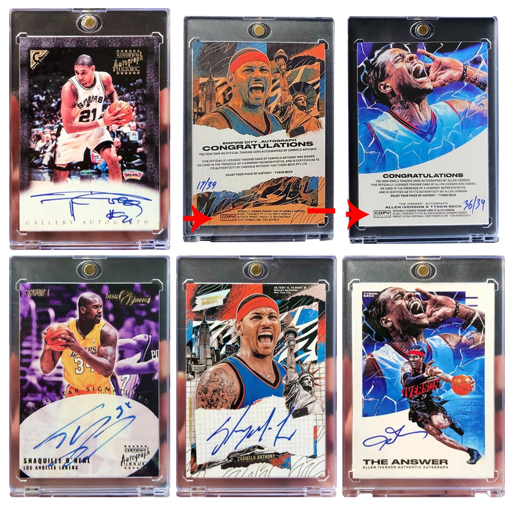 

PANINI DIY домашняя коллекционная карточка Anthony O'Neal Duncan Iverson с автографом, цветная вспышка, подарок на Рождество и день рождения