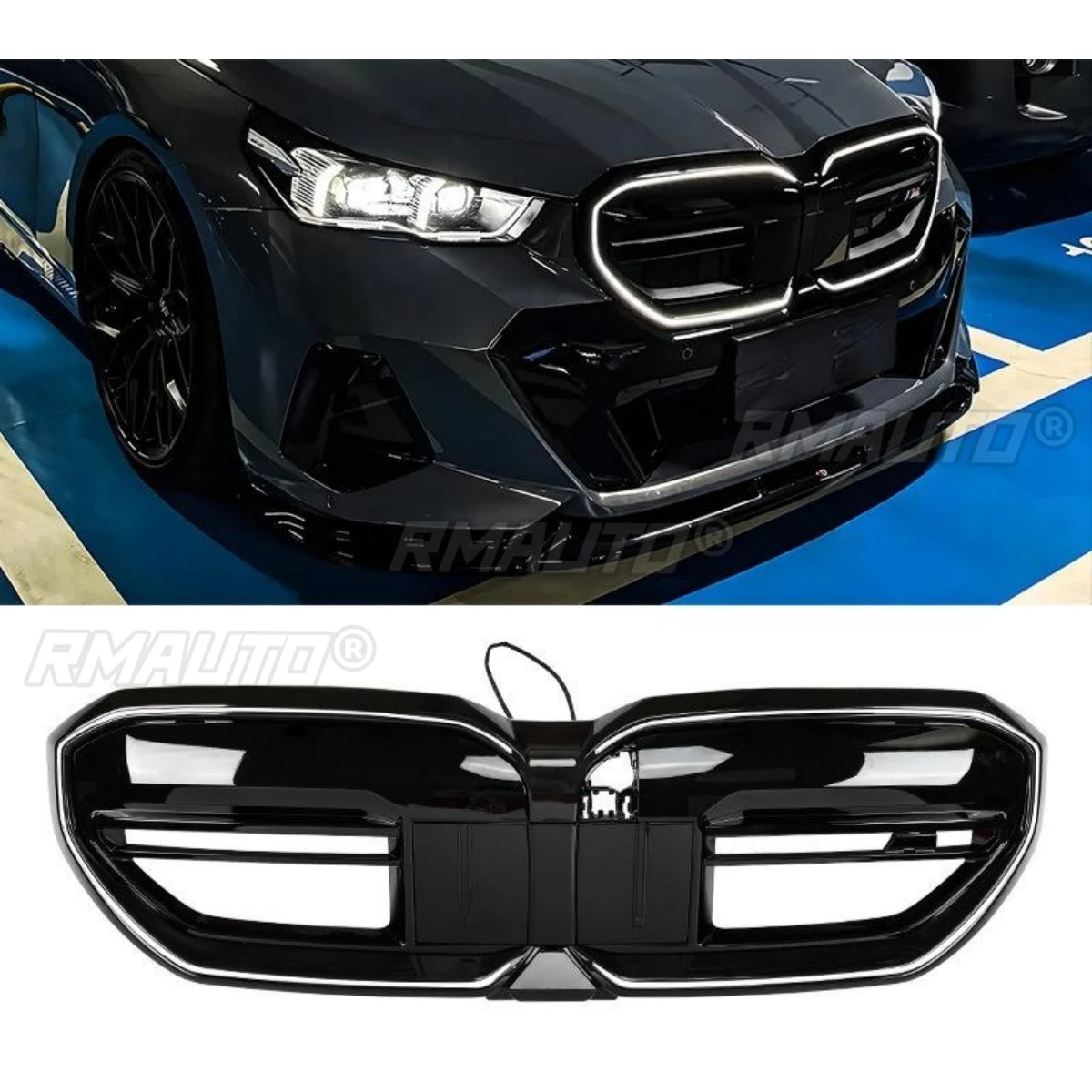 

Car LED Bumper Grill Racing Grille Body Kit Front Bumper Grill Exterior Part For BMW 5 Series i5 2024-2025