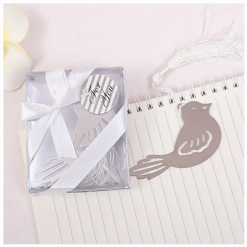 Creative Hollow Bird Bookmark, Stainless Steel, Wedding Gift, Holiday Event Souvenir