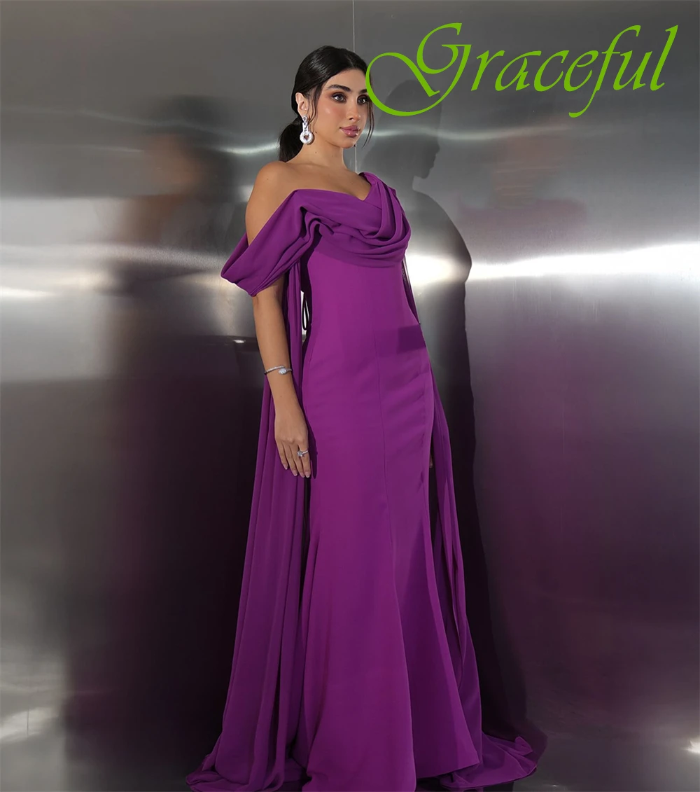 Abito da sera con scollo a barca in chiffon con temperamento personalizzato Abito da cocktail delicato senza maniche Abiti da festa classici a sirena