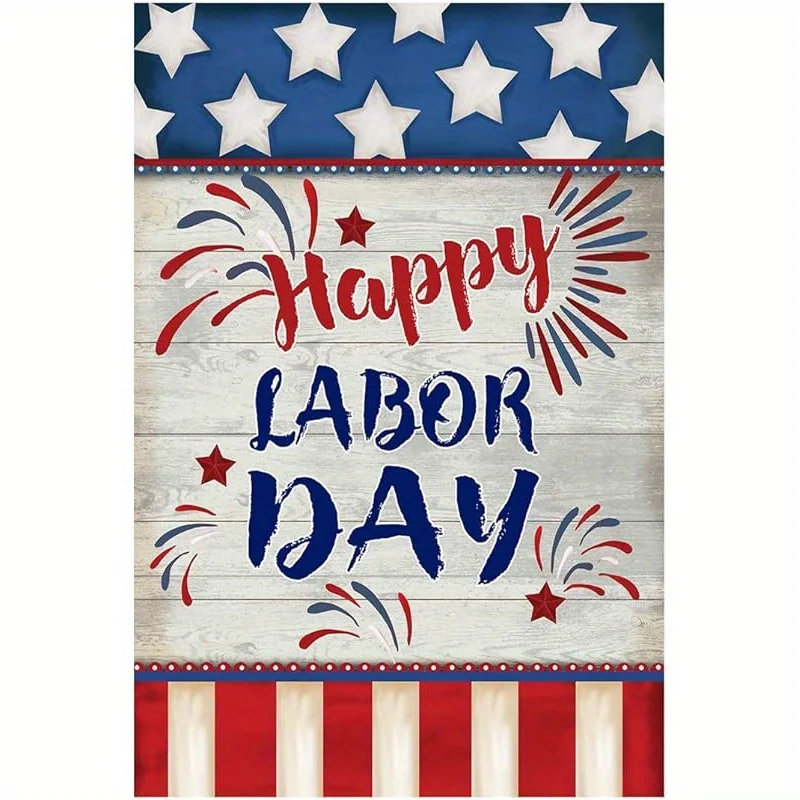 Patriotic Labor Day Garden Flag 2