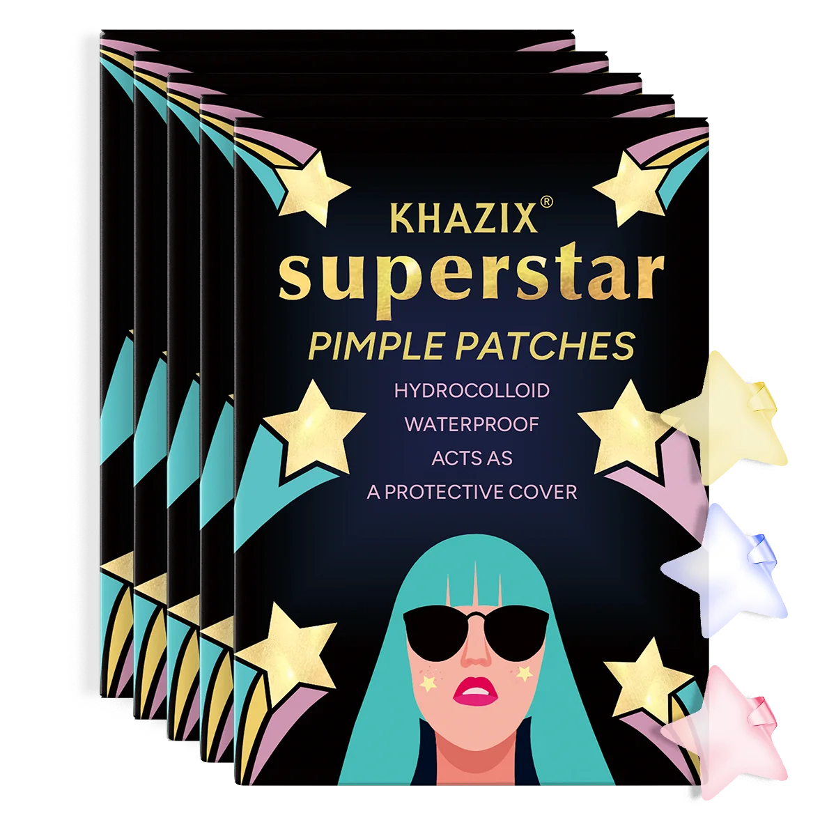 1400 قطعة من ملصقات حب الشباب المختلفة المقاومة للماء والغروانية المائية قابلة للتنفس وخفيفة وغير مهيجة، ومحمولة للارتداء على مدار 24 ساعة في اليوم