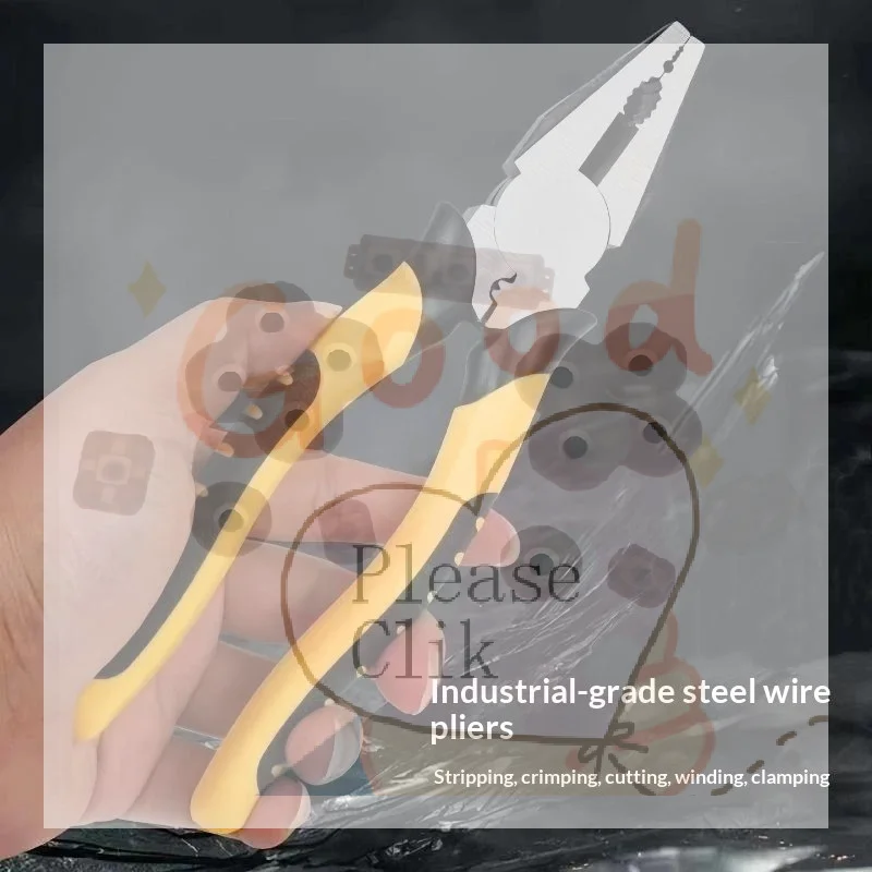 【HG】8 Inch Heavy Duty Combination Pliers Non Slip Handle Industrial Grade Durability For Home DIY Repair Projects