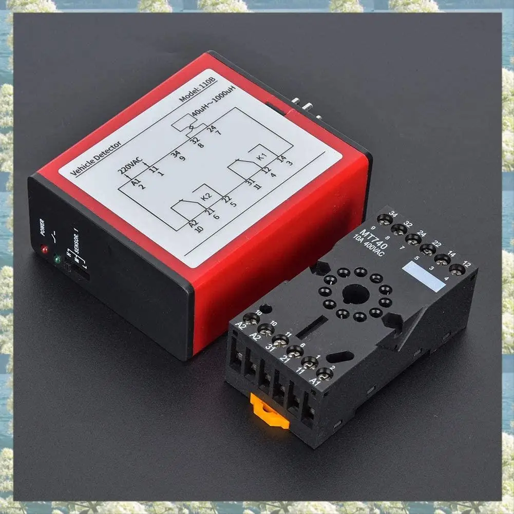 Nowość-110B Detektor pojazdów AC220V Jednokanałowy indukcyjny detektor pętli pojazdu do kontroli dostępu do parkingu samochodowego