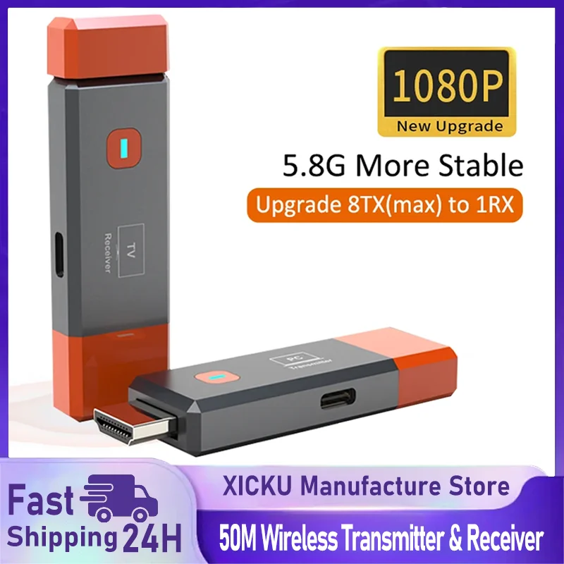 50 متر لاسلكي HDMI-متوافق مع جهاز ريسيفر استقبال وإرسال الفيديو أطقم موسع محول جهاز استقبال للتليفزيون دونغل لمراقبة العارض أجهزة الكمبيوتر المحمولة