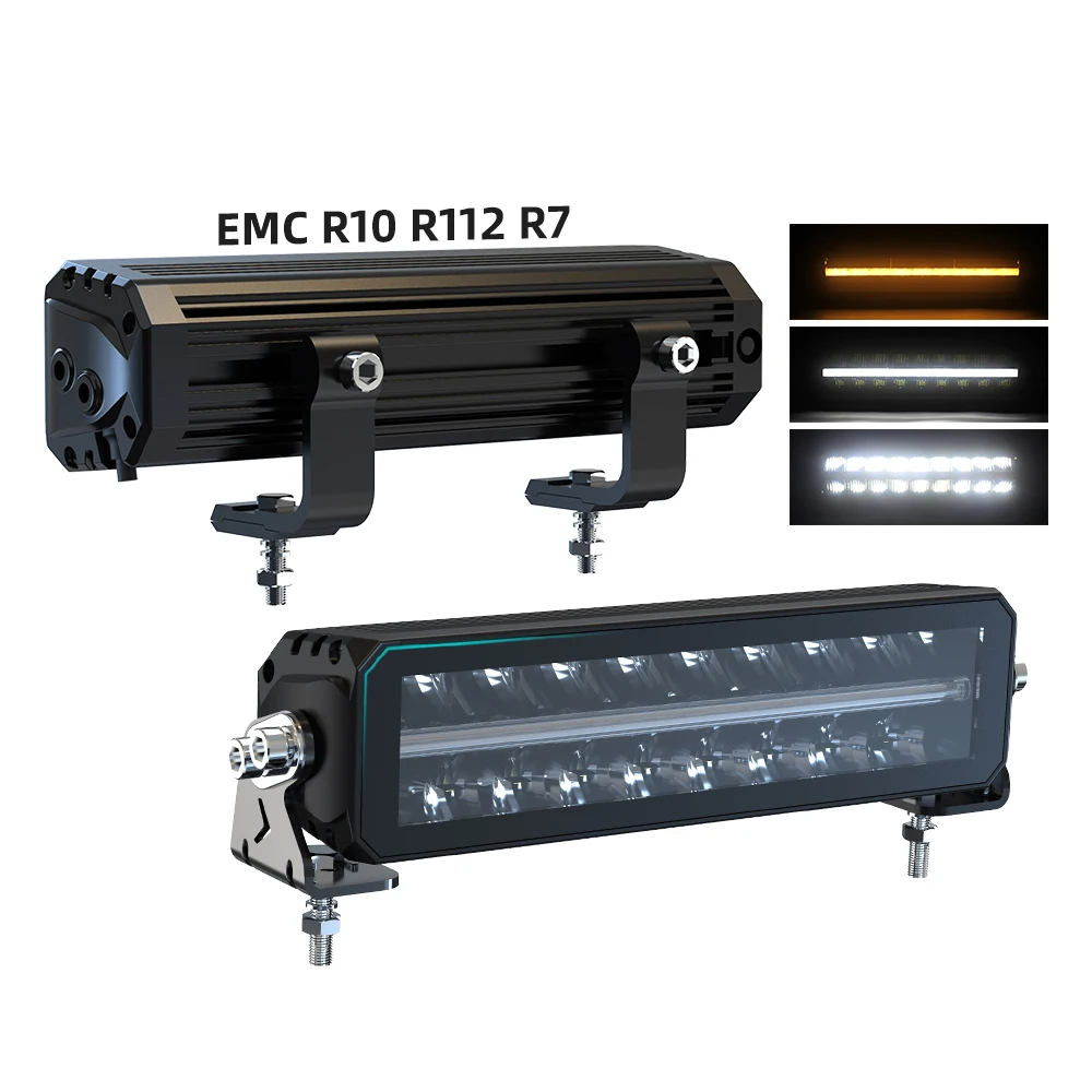 

ECE R112 R10 R7 0sram Dual Row Car Led Bar with White Amber Position Light,12'' 22'' 32'' 42'' 52 Inch Off Road Led Light Bars