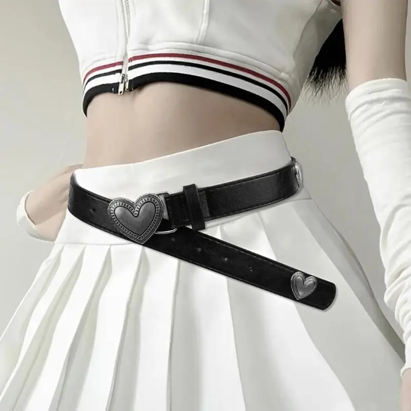 

39BD Elegant Leather Waistband Unique Pants Dress Decorative Waist New Ladies Belts for Students and Professionals