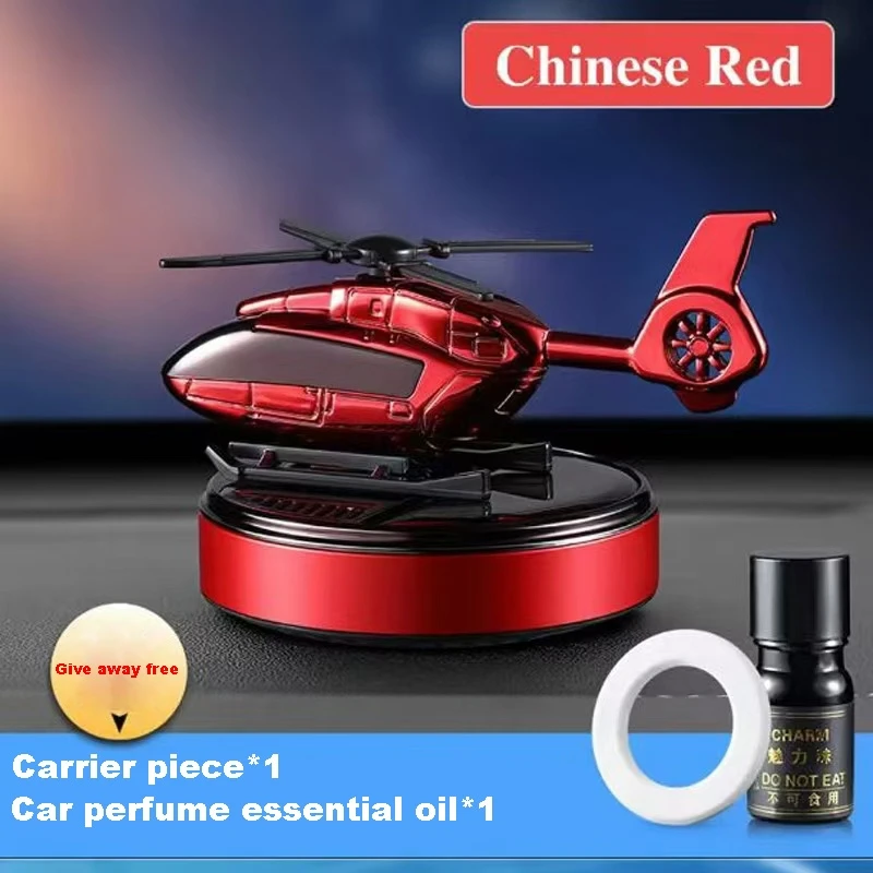 New Car Air Freshener Solar Helicopter Interior Accessories Decoration Propeller Rotating Auto Flavoring ​Perfume Diffuser