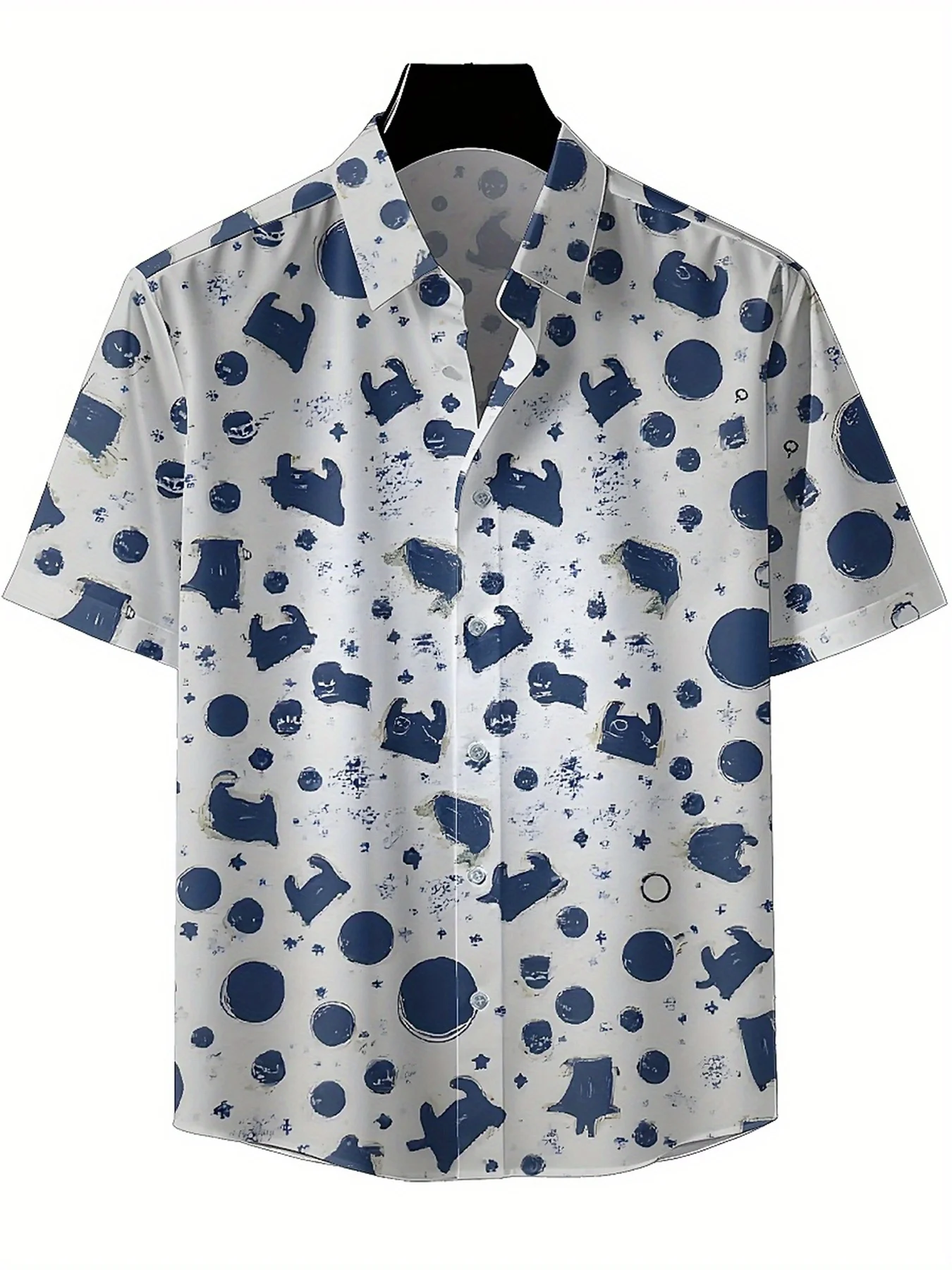 Men's Plus Size Hawaiian Shirts Space Theme Pattern,Premium Comfort Youth Clothes,Y2K Tops