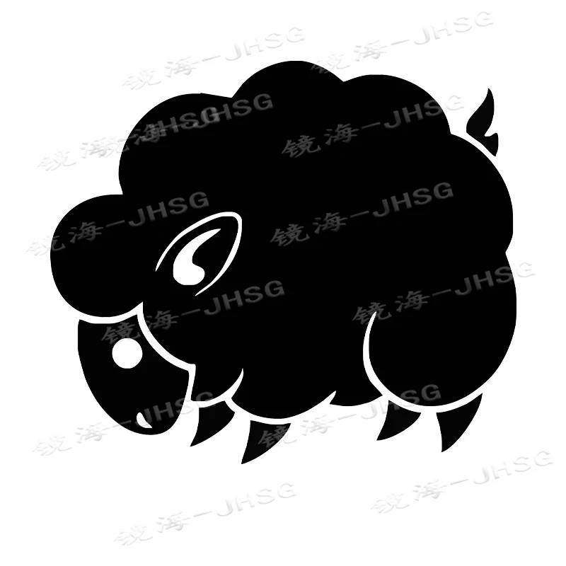 Black Sheep Car Sticker Anti Scratch Fun Waterproof Sun Protection Bumper Sticker