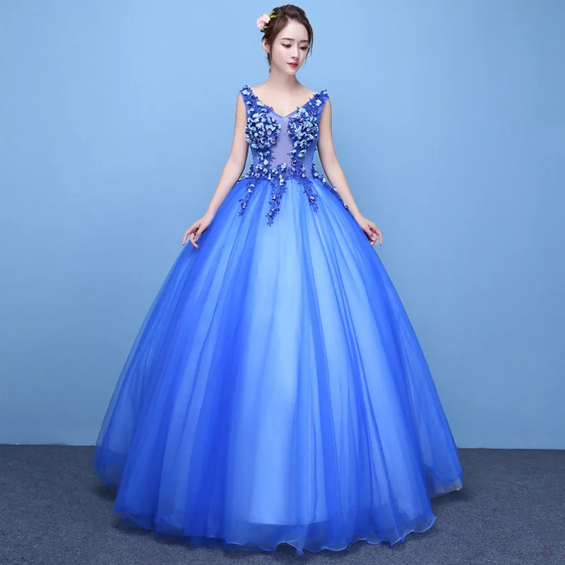 

Бальное платье по индивидуальному заказу, платья Quinceanera, аппликации, тюль с v-образным вырезом, вечерние платья для выпускного вечера, дня рождения, вечернее платье, Vestido De Anos