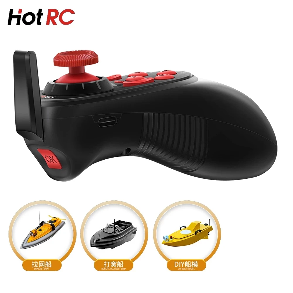 HOTRC DS-600 6CH 2.4GHz FHSS Radio System Transmitter Remote Controller DS600 PWM/4 2 GFSK 6CH Receiver For Model Fishing Boat