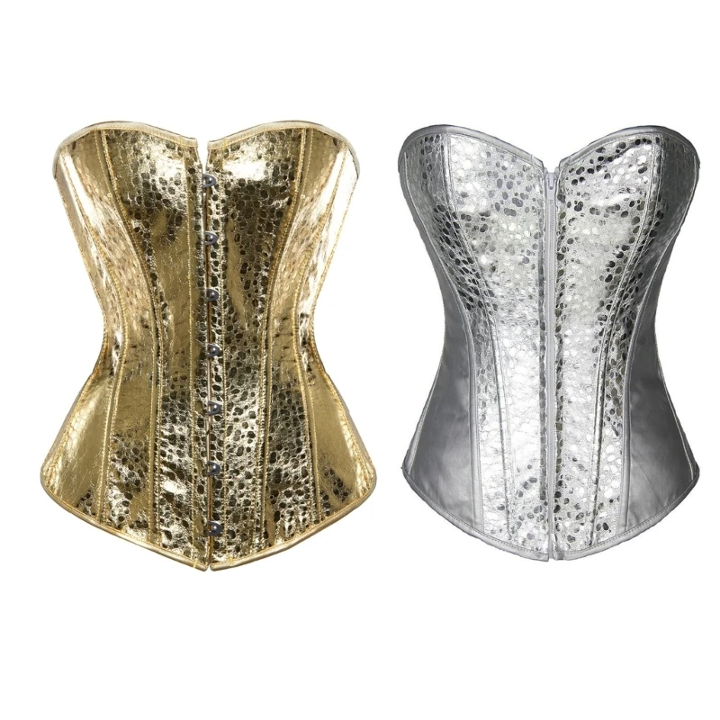 Corsés para mujer Overbust Corset Bustier Lencería Top Sin Espalda Corsé Top Casual Sin Mangas Tops