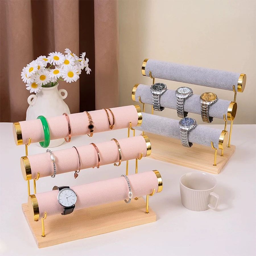 1pc, Gold Three-layer Bracelet Holder, Can Be Used, Bracelets, Bracelets and Other Jewelry Supplies Storage and Arrangement.