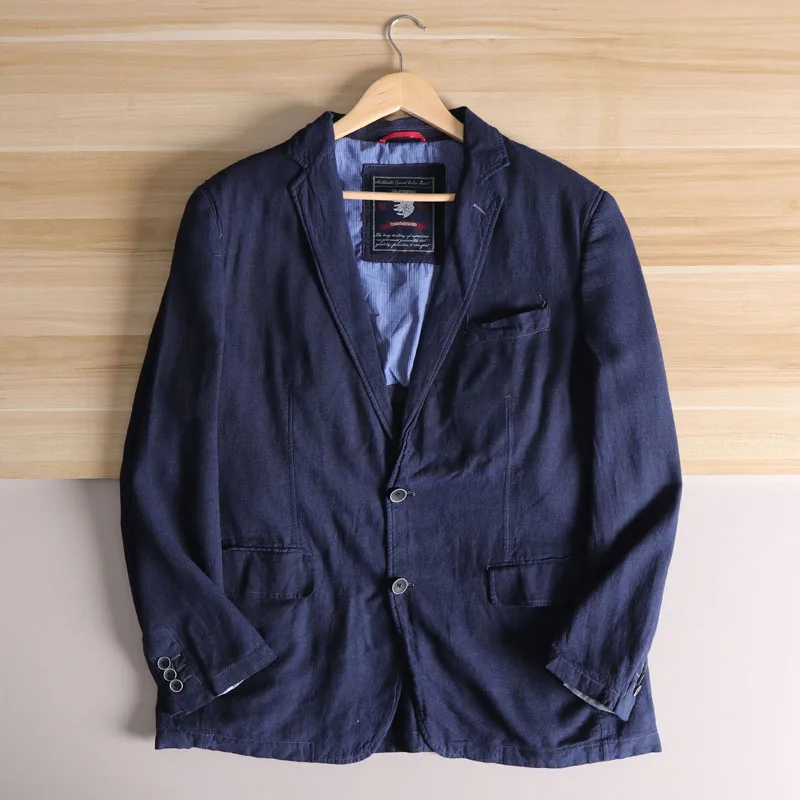 

Японский Sle в стиле ретро, мужской льняной дышащий модный повседневный костюм Jaet, весеннее новое поступление, удобная посадка