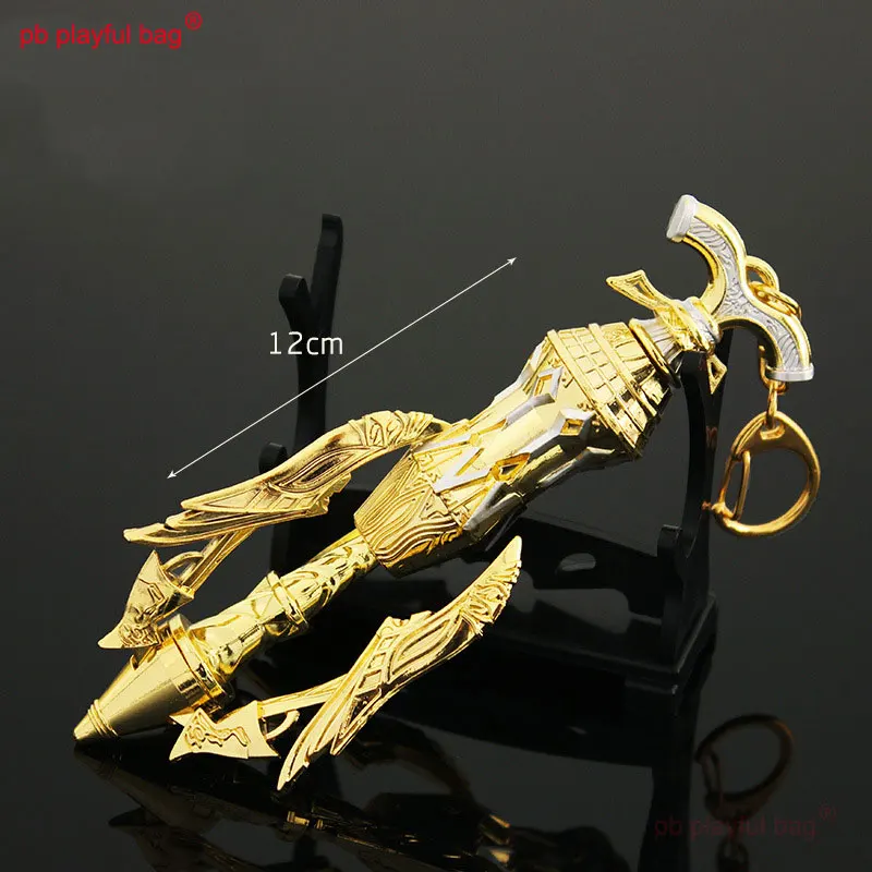 12cm Flying God Claw Figures Mini Metal Equipment Gold Alloy Model Keychain Ornaments Decorative Christmas Gift Kids Toys HG282