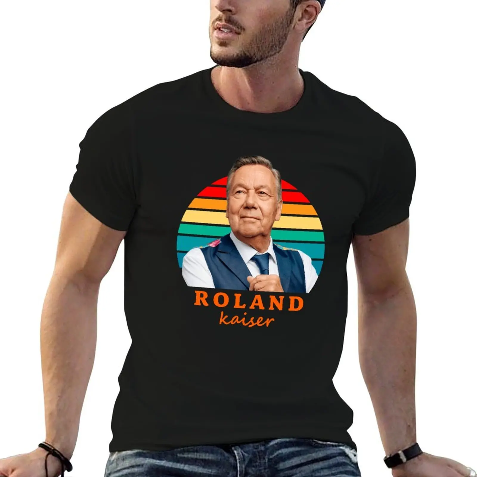 Roland Kaiser T-Shirt plus size tops boys whites t shirt men 100℅ cotton