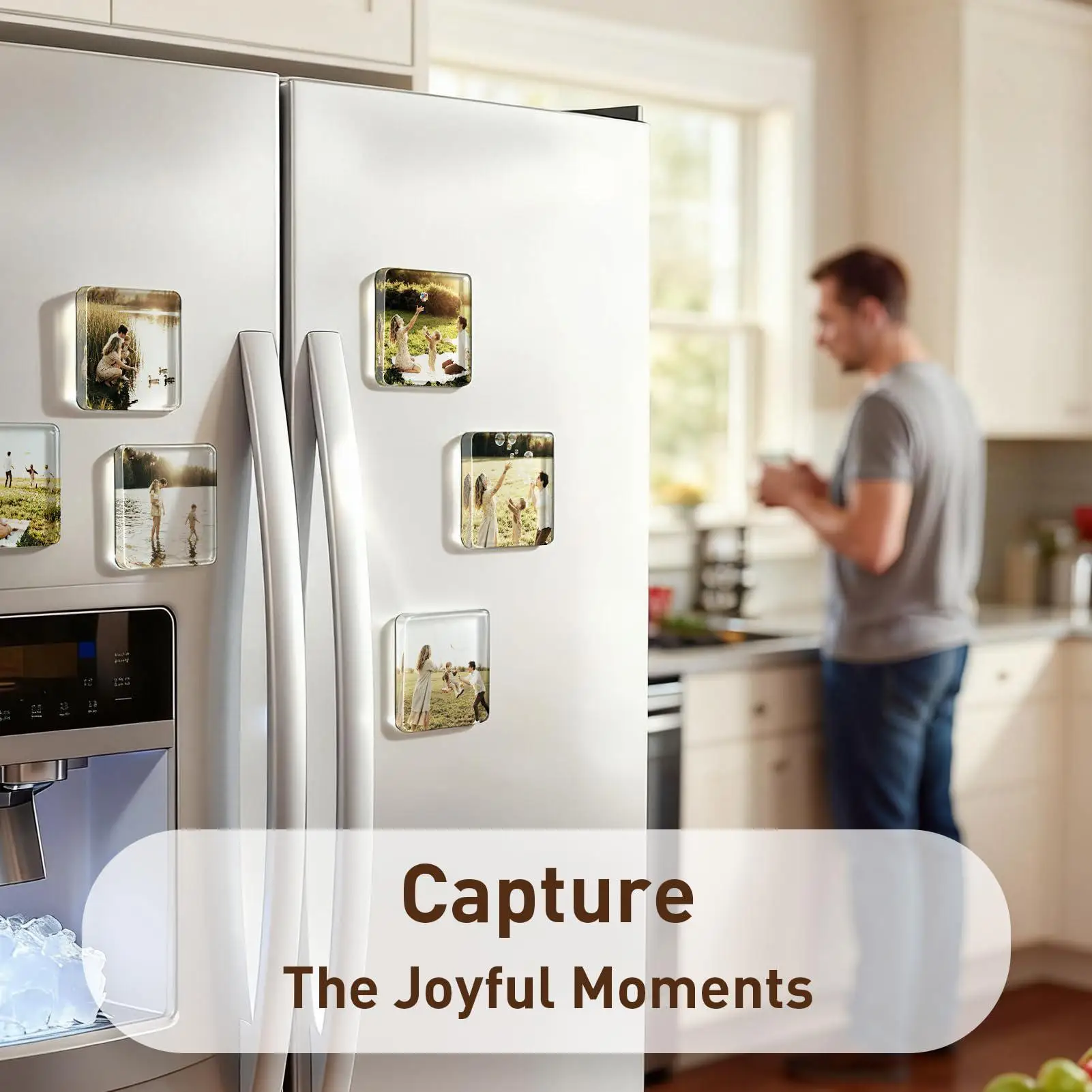 

Diy Magnets for Fridge Clear 2x2 Inch 20 Pieces Magnetic Acrylic Square Fridge Magnet for Home Kitchen School Classroom Dorm