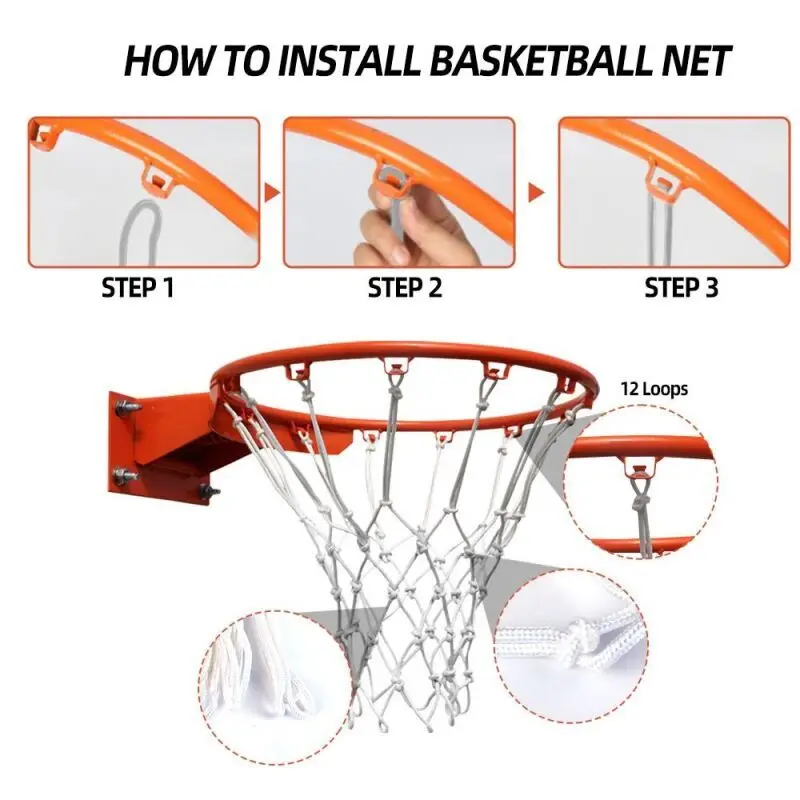 LED luminous basketball net light string with remote control 16-color Shooting Hoop Strip Light Decoration Outdoor Night Lamp