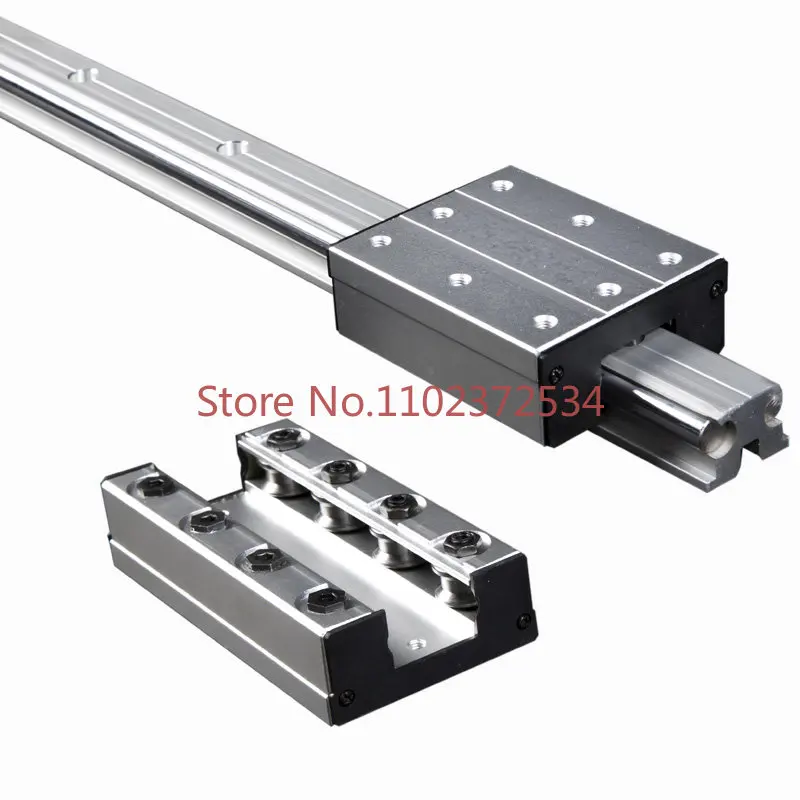 High speed external double axis linear guide LGD6-12L60-140 roller slider bearing steel plain aluminum alloy