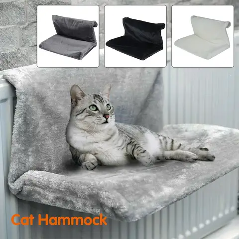 Letto per radiatore di lusso sospeso per animali domestici per gatti Cestino in pile caldo Culla Amaca Letto per radiatore per gatti con struttura in ferro metallico