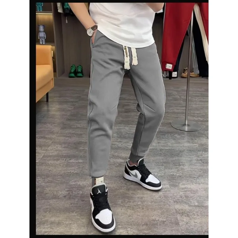 سراويل غير رسمية لربيع وخريف للرجال سراويل ضيقة ملونة فضفاضة رياضية عصرية #5