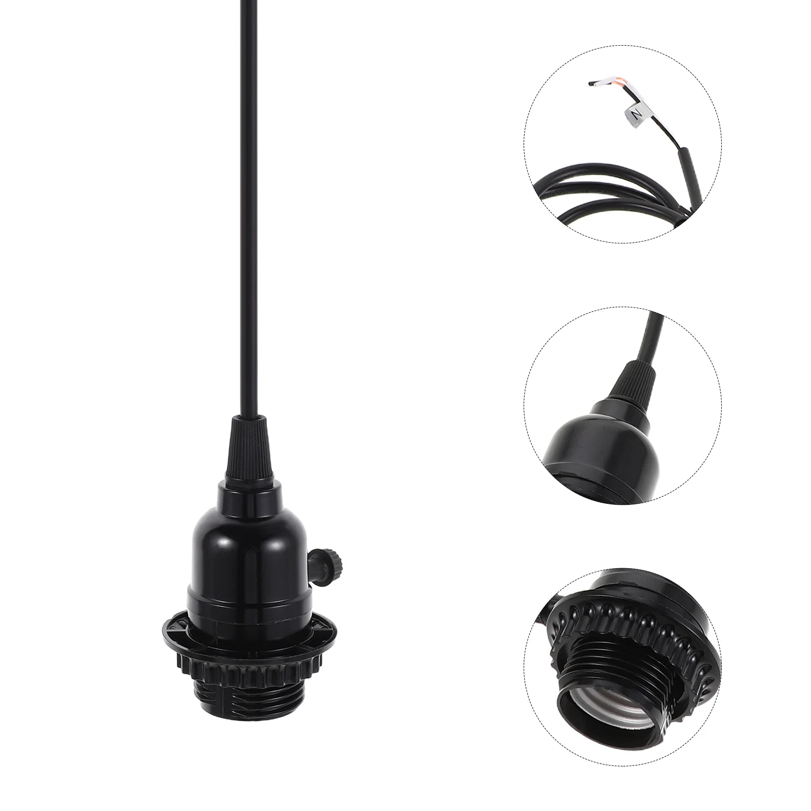 

2Pcs Us Standard Pendant Lamp Socket with Cord 1.2m Vintage Design Replacement for Ceiling Light Sockets DIY Lighting