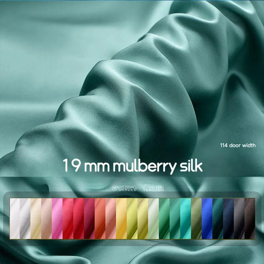 

Solid Color 19mm Plain Crepe Satin Mulberry Silk Fabric, Suitable For Dresses, Shirts, Pajamas And Pillowcases