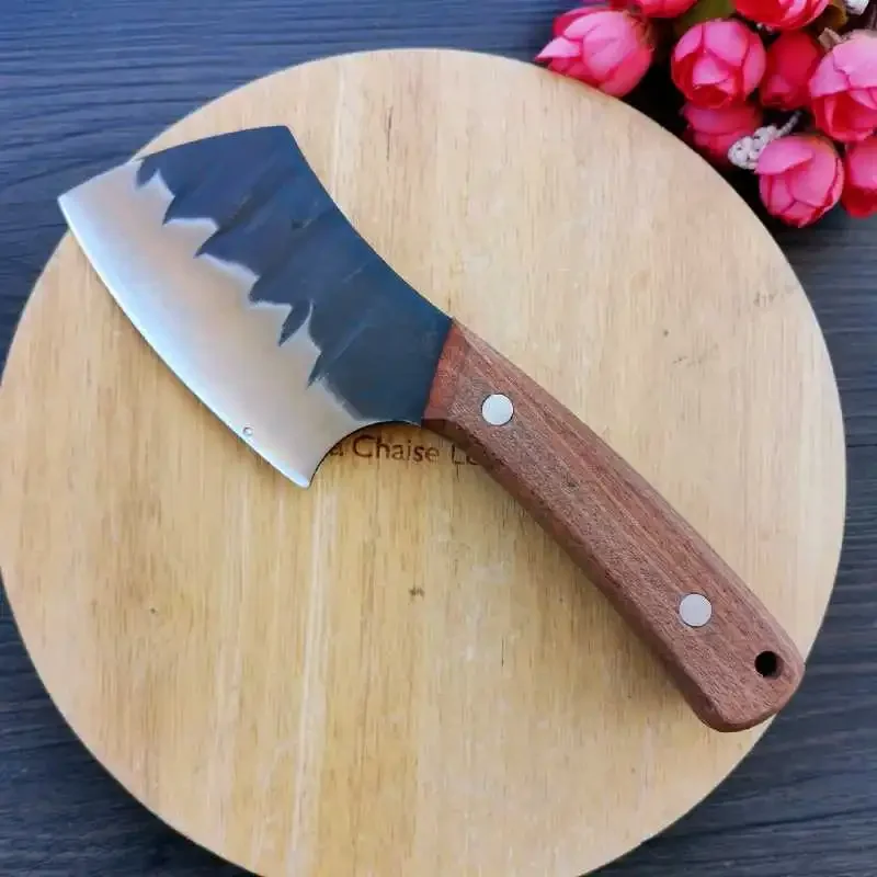 Hand forged 5Cr15 stainless steel knife multi-function kitchen knife mini butcher knife professional fish slicing outdoor knife