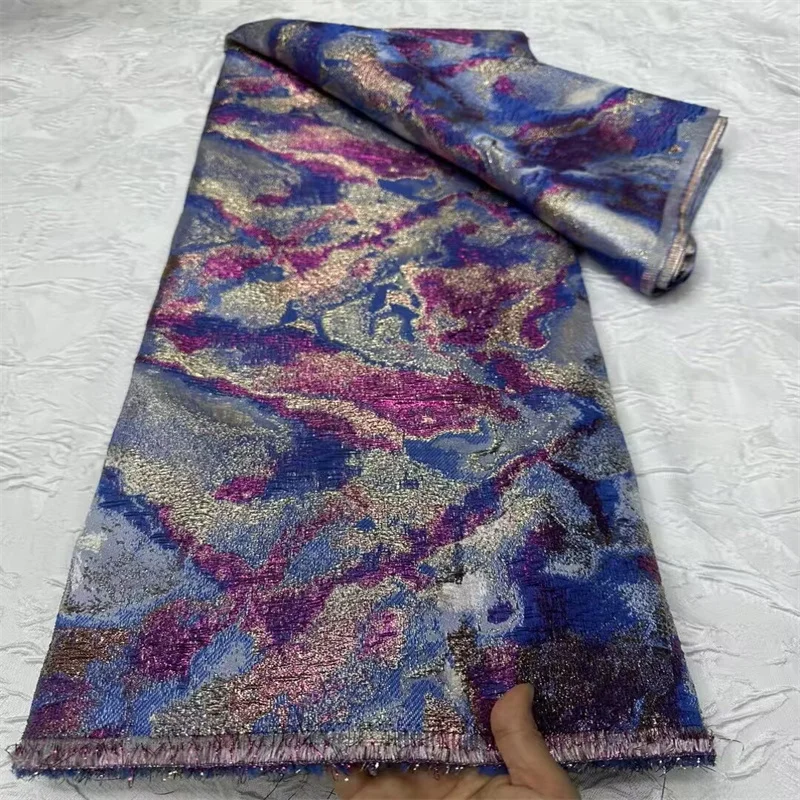 

Французская парчовая кружевная африканская кружевная ткань Demask 2025 новейшая нигерийская жаккардовая кружевная ткань для женщин, вечерние платья, шить