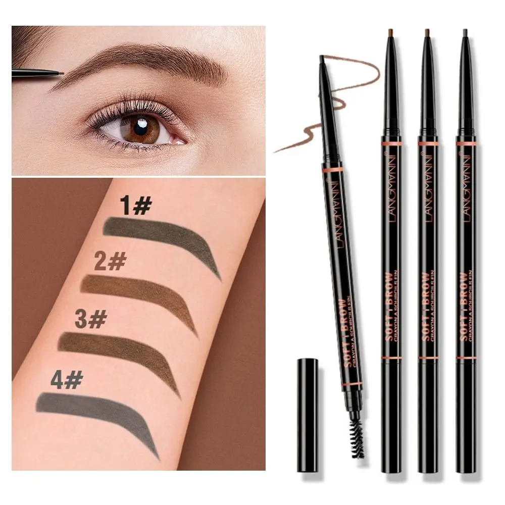 New Smudgeproof Eyebrow Pencil Waterproof Long-Lasting Eyebrow Pen Ultra Fine Easy Coloring Brow Enhancer