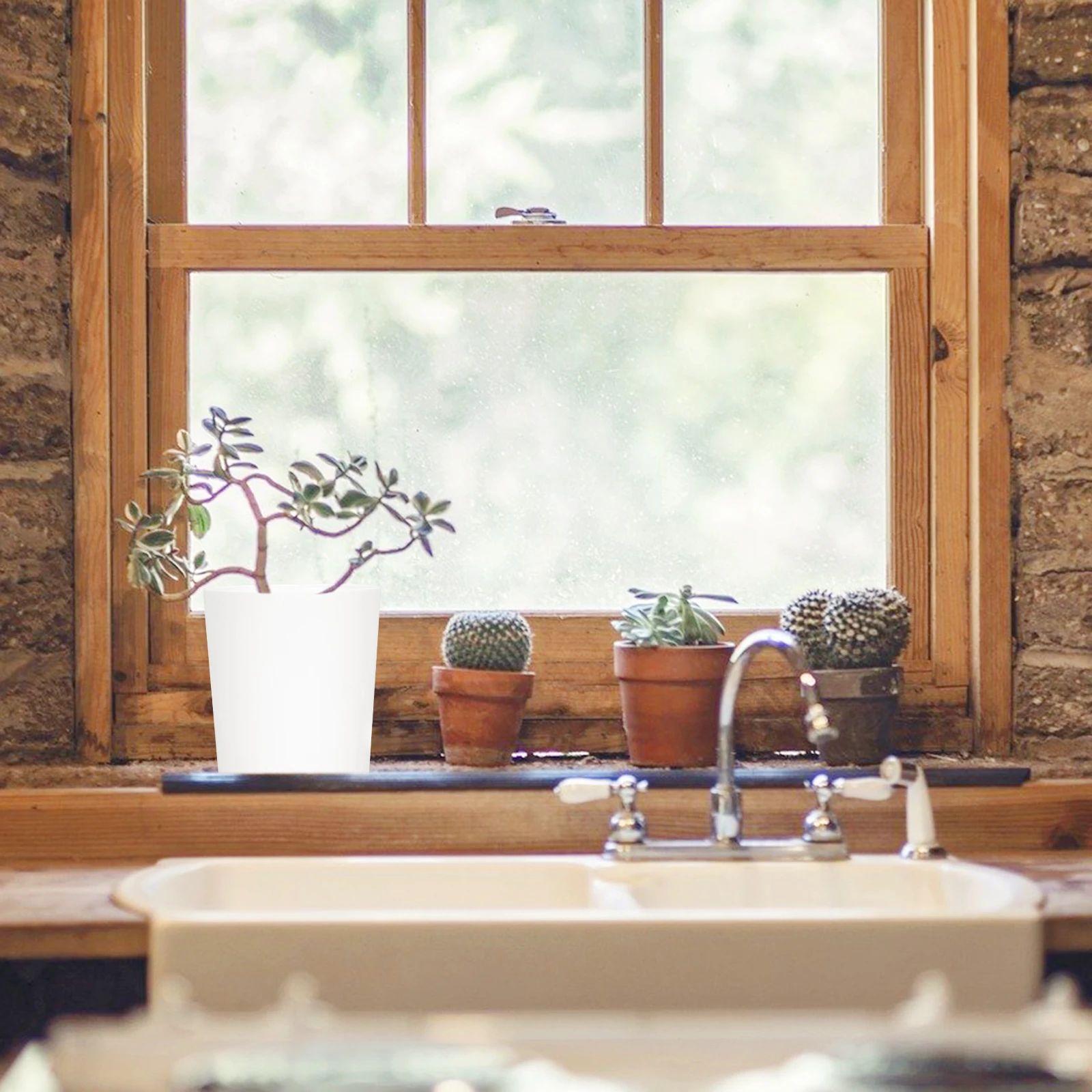 

5Pcs Creative Plant Growing Nursery Pots High-Performance ABS Plastic Flowerpots Gardening Flower Containers Indoor Outdoor