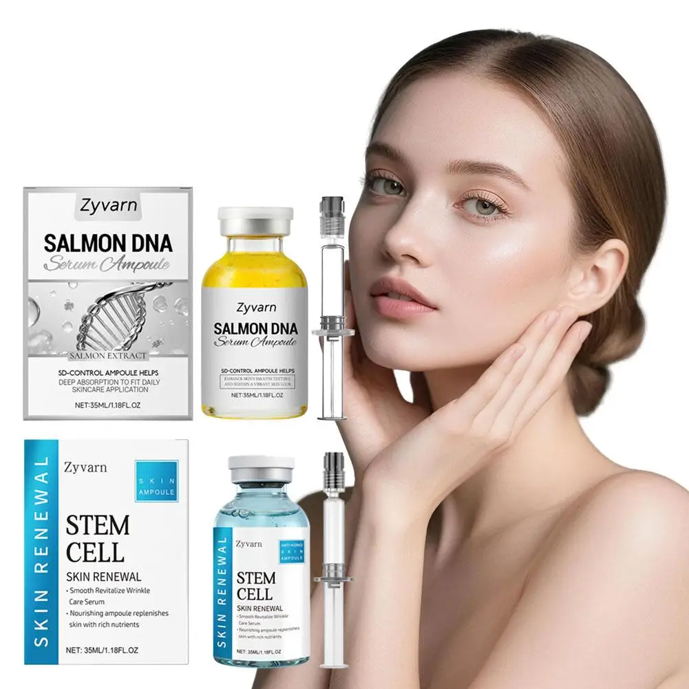 Pure PDRN Salmon DNA Essence Ampoules Fresh Active Serum for Fine Lines Treatment Deep Moisturizing Alcohol-Free Korean Skincare